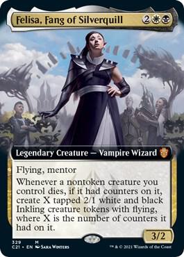 Felisa Fang of Silverquill Extended Art 329 (Commander 2021)  | Good Games Adelaide SA