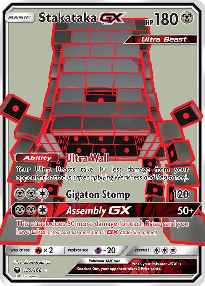 Stakataka GX Full Art 159/168 (SM - Celestial Storm)  - Holofoil | Good Games Adelaide SA
