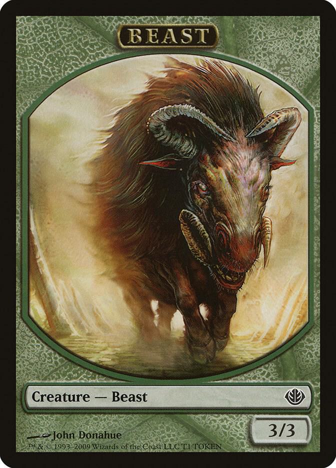Beast Token 3 3 T1 (Duel Decks: Garruk vs. Liliana)  | Good Games Adelaide SA