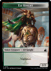 Elf Knight // Goblin (0009) Double-Sided Token [Ravnica Remastered Tokens] | Good Games Adelaide SA