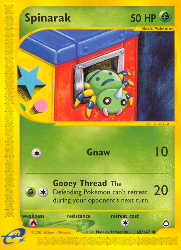 Spinarak (62/147) [Aquapolis] | Good Games Adelaide SA