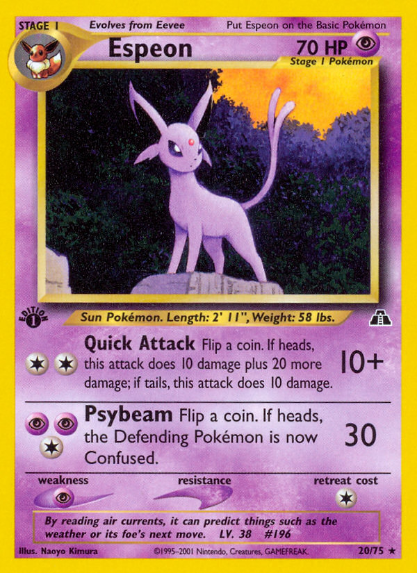 Espeon (20/75) [Neo Discovery 1st Edition] | Good Games Adelaide SA