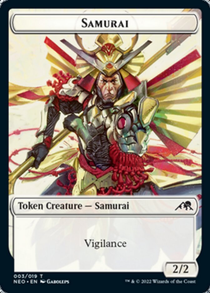 Samurai // Pilot Double-sided Token [Kamigawa: Neon Dynasty Tokens] | Good Games Adelaide SA