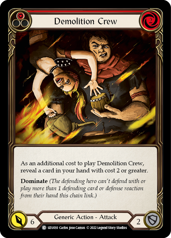 Demolition Crew (Red) [UZU010] (Outsiders Uzuri Blitz Deck) | Good Games Adelaide SA