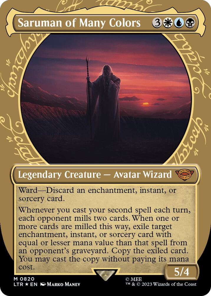 Saruman of Many Colors 820 (Universes Beyond: The Lord of the Rings: Tales of Middle-earth)  - Showcase Surge Foil | Good Games Adelaide SA