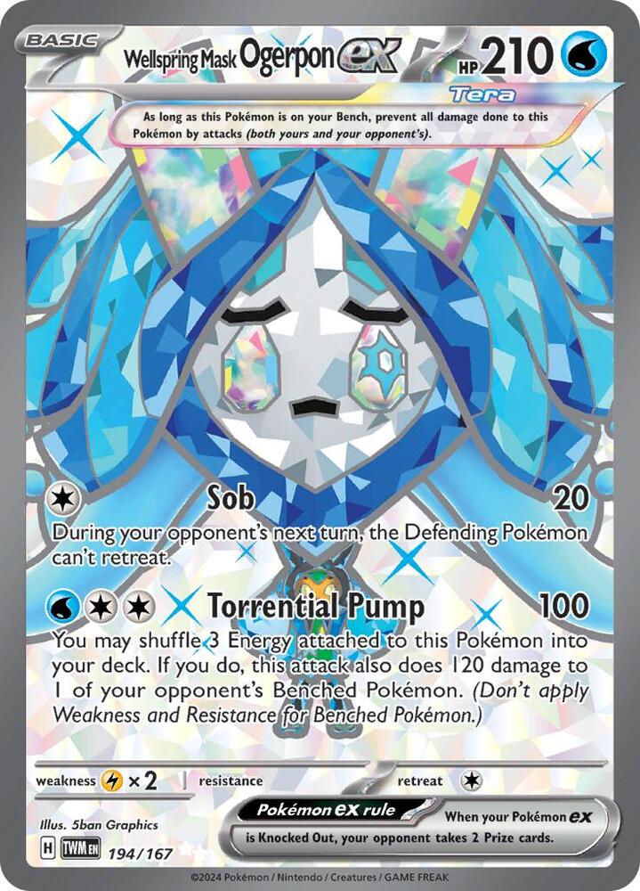 Wellspring Mask Ogerpon ex 194/167 (SV06: Twilight Masquerade)  - Holofoil | Good Games Adelaide SA
