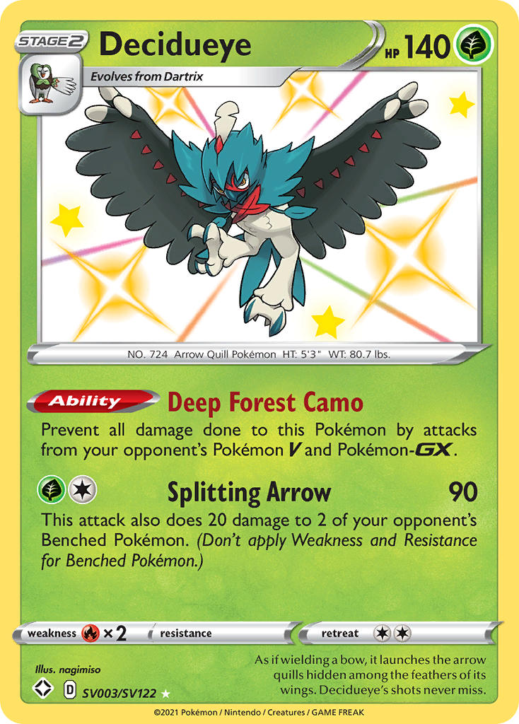Decidueye (SV003/SV122) [Sword & Shield: Shining Fates] | Good Games Adelaide SA