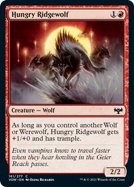 Hungry Ridgewolf 161 (Innistrad: Crimson Vow)  - Foil | Good Games Adelaide SA