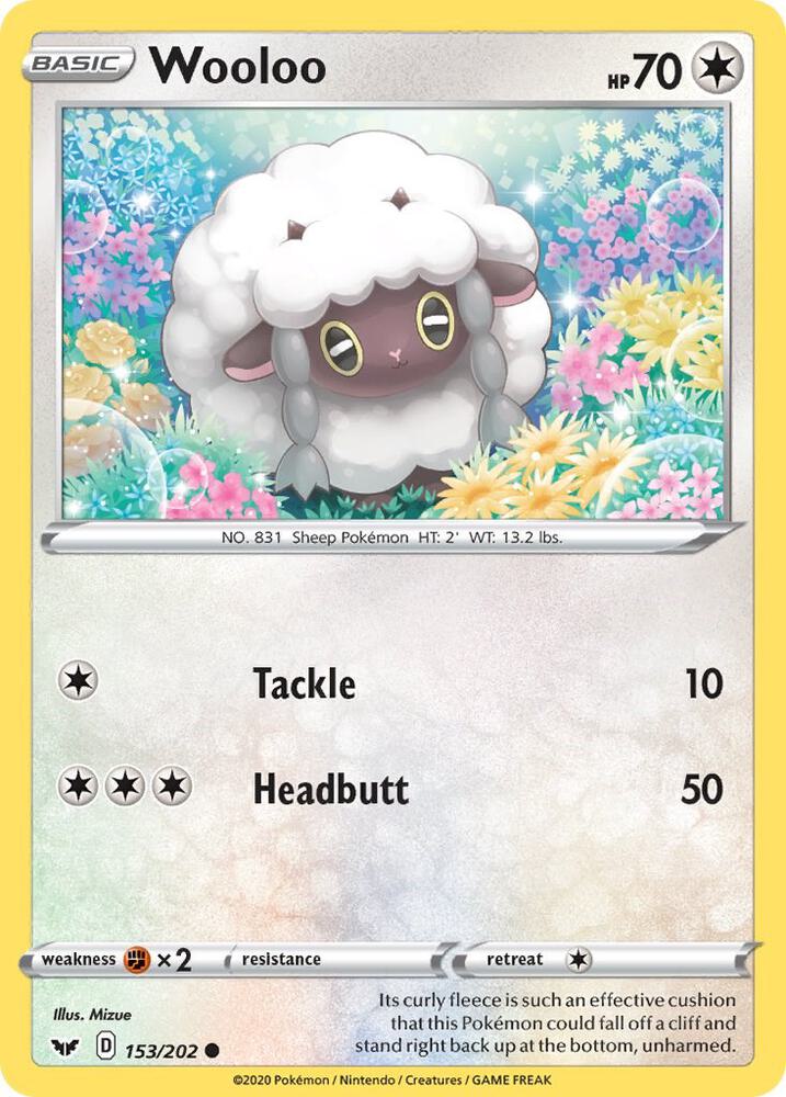 Wooloo 153/202 (SWSH01: Sword & Shield Base Set)  | Good Games Adelaide SA