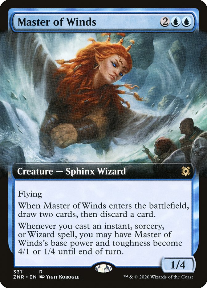 Master of Winds (Extended Art) [Zendikar Rising] | Good Games Adelaide SA