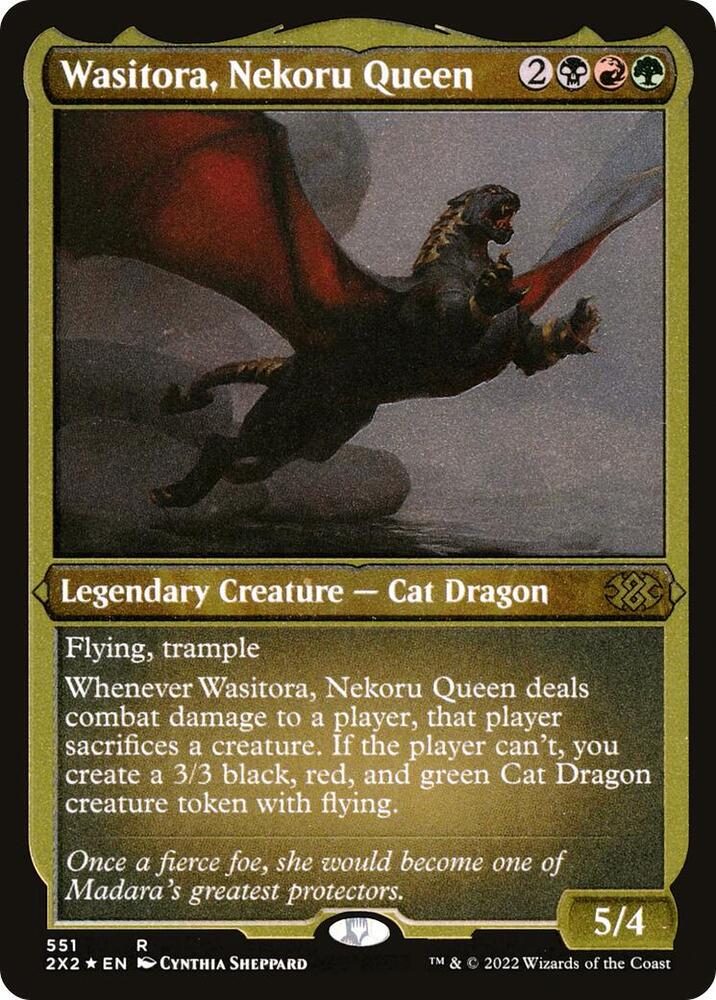Wasitora Nekoru Queen Foil Etched 551 (Double Masters 2022)  - Foil | Good Games Adelaide SA