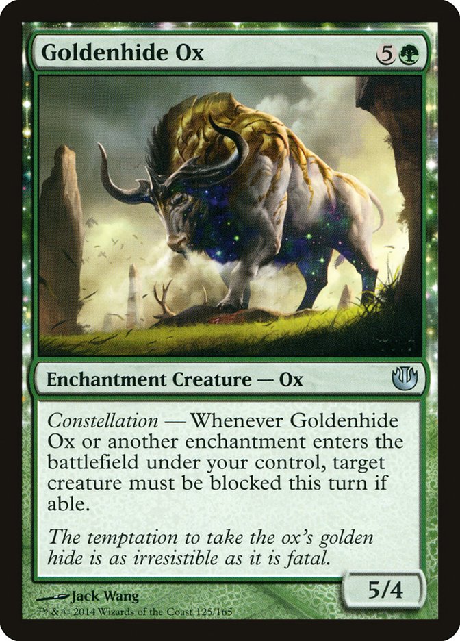 Goldenhide Ox 125 (Journey Into Nyx)  - Foil | Good Games Adelaide SA