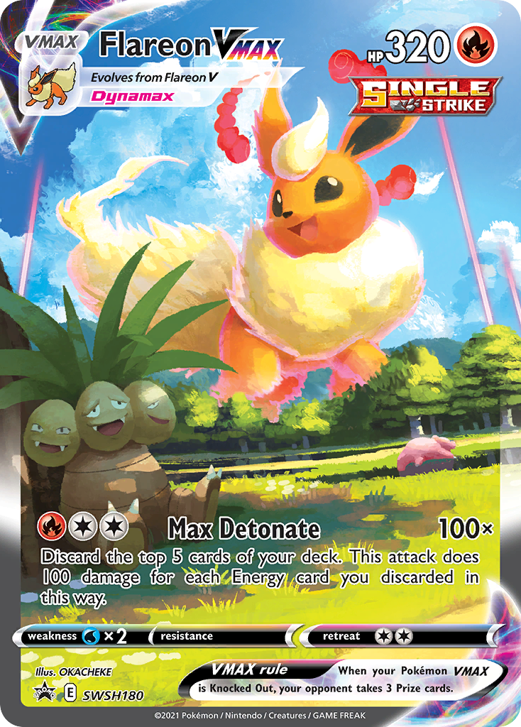Flareon VMAX (SWSH180) (Jumbo Card) [Sword & Shield: Black Star Promos] | Good Games Adelaide SA