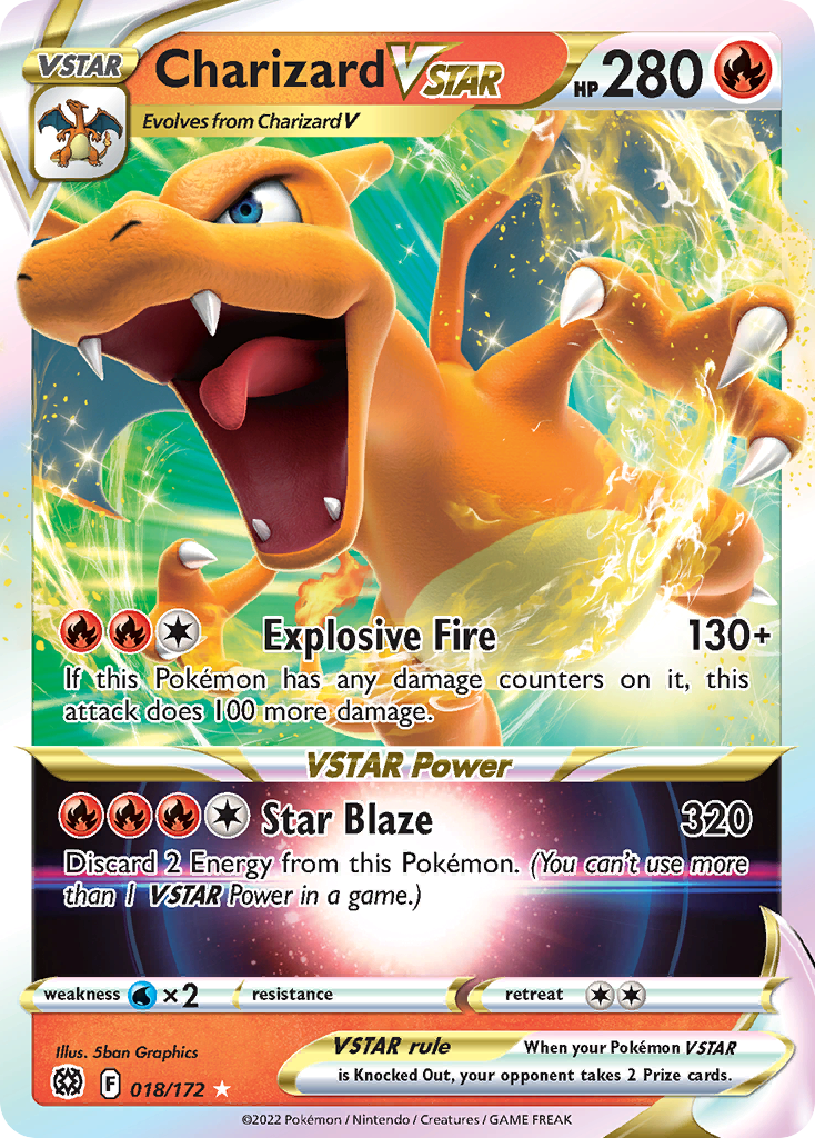 Charizard VSTAR (018/172) (Jumbo Card) [Sword & Shield: Brilliant Stars] | Good Games Adelaide SA