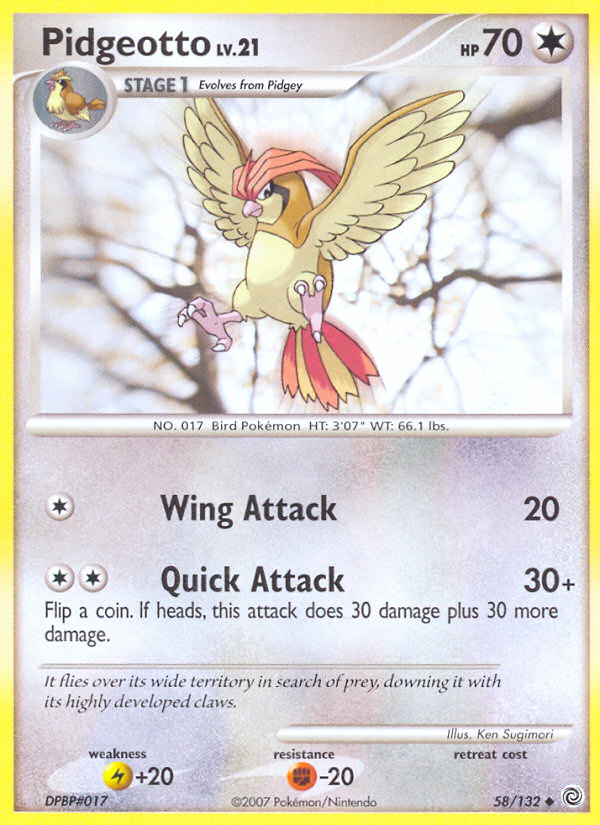 Pidgeotto (58/132) [Diamond & Pearl: Secret Wonders] | Good Games Adelaide SA
