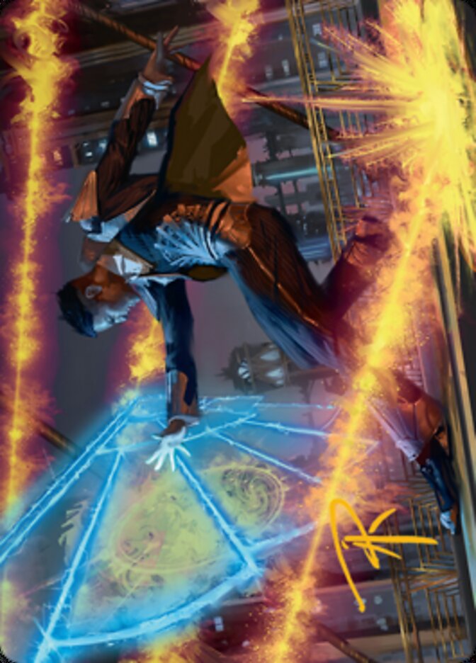 Wingshield Agent Art Card (Gold-Stamped Signature) [Streets of New Capenna Art Series] | Good Games Adelaide SA