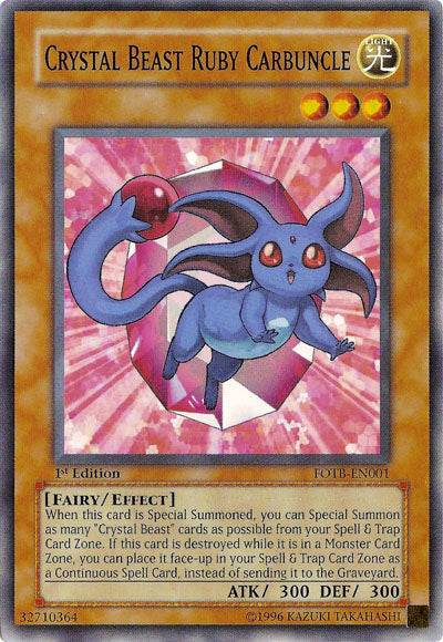 Crystal Beast Ruby Carbuncle [FOTB-EN001] Common | Good Games Adelaide SA