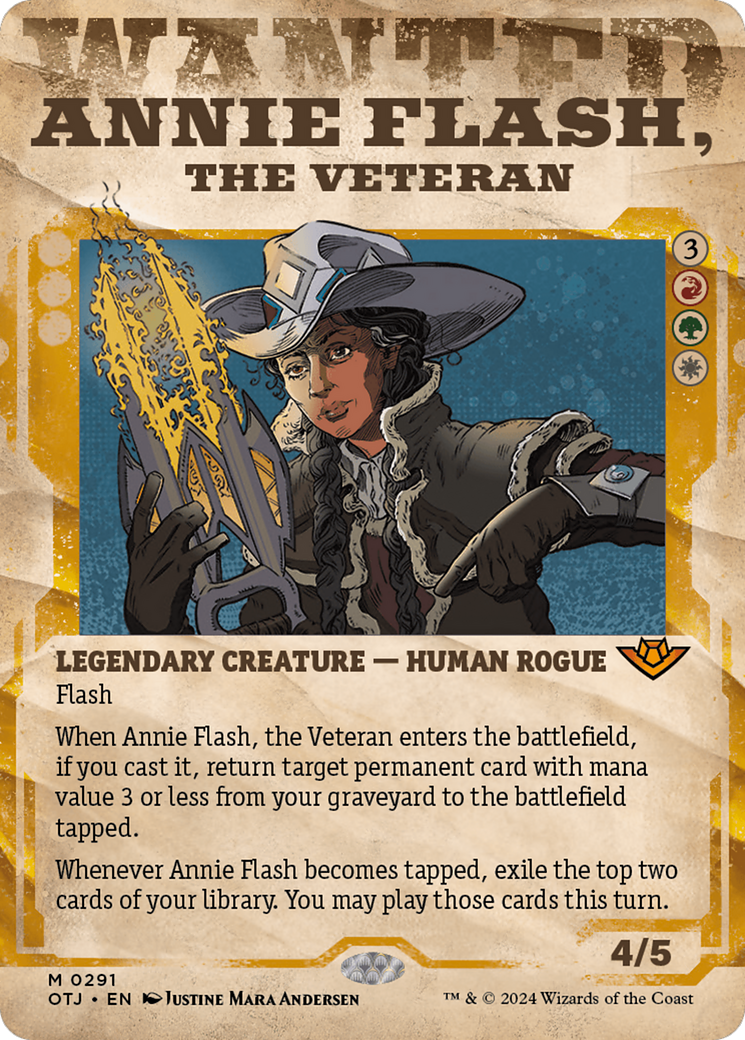 Annie Flash, the Veteran (Showcase) [Outlaws of Thunder Junction] | Good Games Adelaide SA