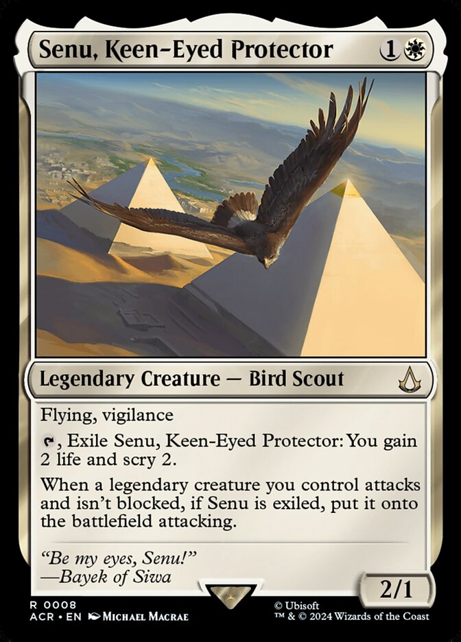 Senu, Keen-Eyed Protector 8 (Universes Beyond: Assassin's Creed)  - Foil | Good Games Adelaide SA