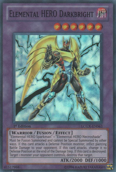 Elemental HERO Darkbright [LCGX-EN063] Super Rare | Good Games Adelaide SA