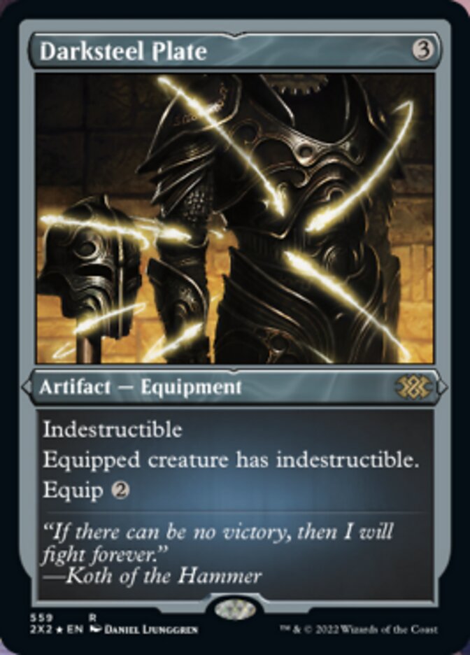 Darksteel Plate (Foil Etched) [Double Masters 2022] | Good Games Adelaide SA