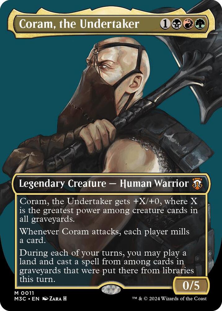 Coram, the Undertaker 11/411 (Commander: Modern Horizons 3)  - Borderless Foil | Good Games Adelaide SA