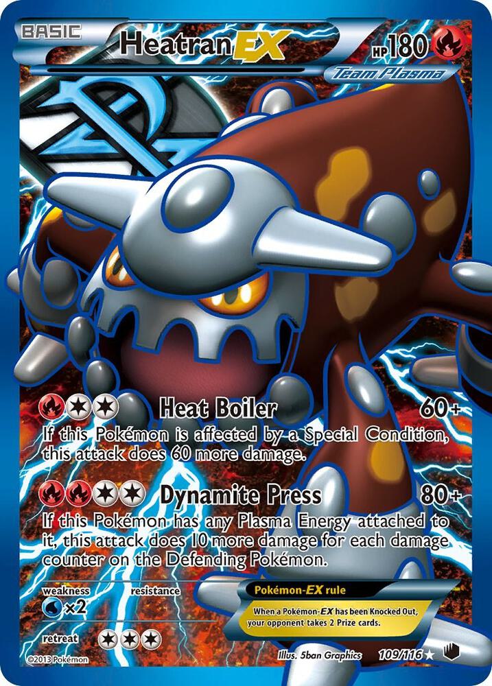 Heatran EX Team Plasma Full Art 109/116 (Plasma Freeze)  - Holofoil | Good Games Adelaide SA