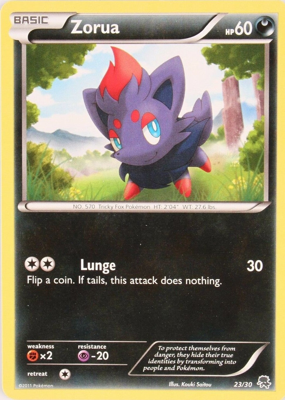 Zorua (23/30) [Black & White: Trainer Kit - Zoroark] | Good Games Adelaide SA