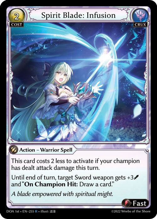 Spirit Blade: Infusion (255) [Dawn of Ashes: 1st Edition] | Good Games Adelaide SA