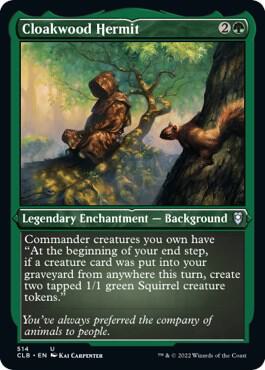 Cloakwood Hermit Foil Etched 514 (Commander Legends: Battle for Baldur's Gate)  - Foil | Good Games Adelaide SA