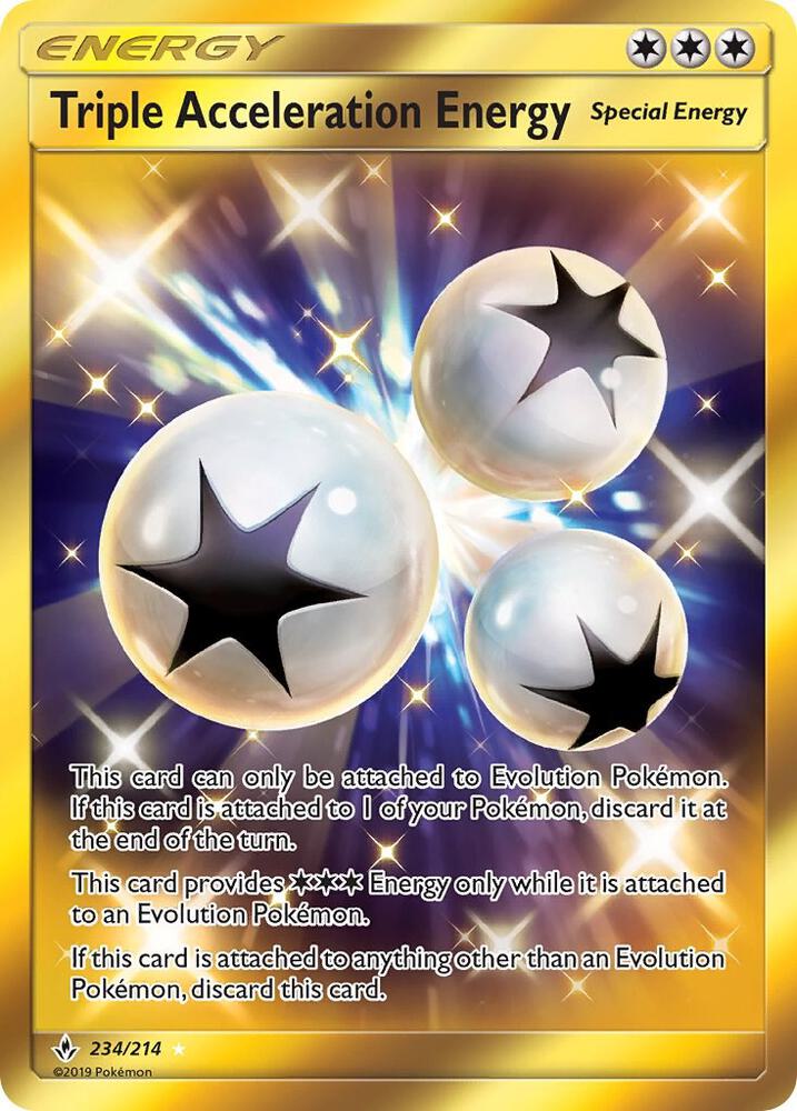 Triple Acceleration Energy Secret 234/214 (SM - Unbroken Bonds)  - Holofoil | Good Games Adelaide SA