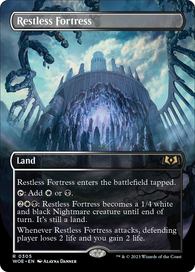 Restless Fortress (Borderless Alternate Art) [Wilds of Eldraine] | Good Games Adelaide SA