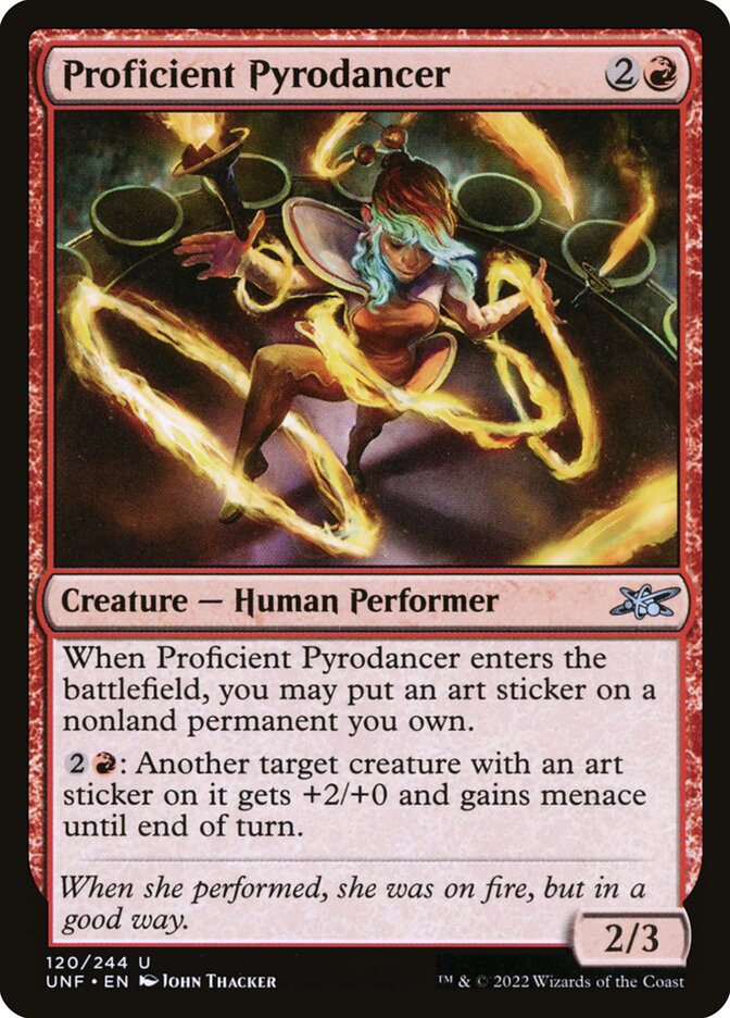 Proficient Pyrodancer 120 (Unfinity)  - Foil | Good Games Adelaide SA