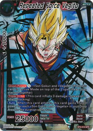 Repeated Force Vegito (SPR) [BT2-012] | Good Games Adelaide SA