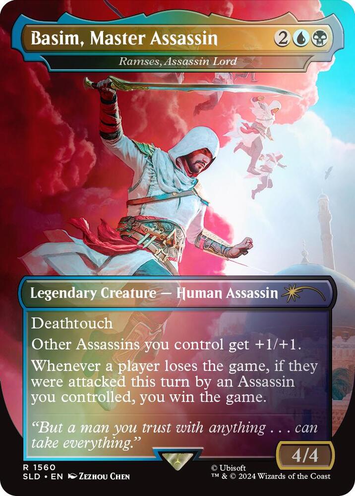 Basim Master Assassin Ramses Assassin Lord Rainbow Foil 1560 (Secret Lair Drop Series)  - Foil | Good Games Adelaide SA