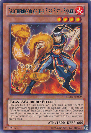 Brotherhood of the Fire Fist - Snake (Blue) [DL18-EN009] Rare | Good Games Adelaide SA