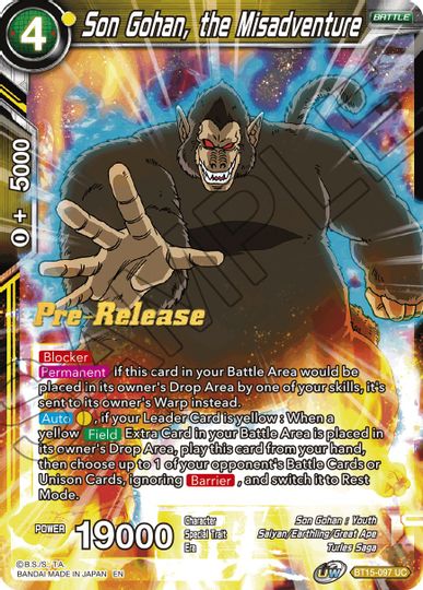 Son Gohan, the Misadventure (BT15-097) [Saiyan Showdown Prerelease Promos] | Good Games Adelaide SA