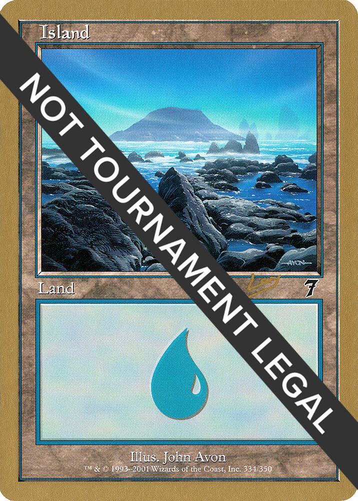 Island 334 2002 Raphael Levy 7ED  (World Championship Decks)  | Good Games Adelaide SA
