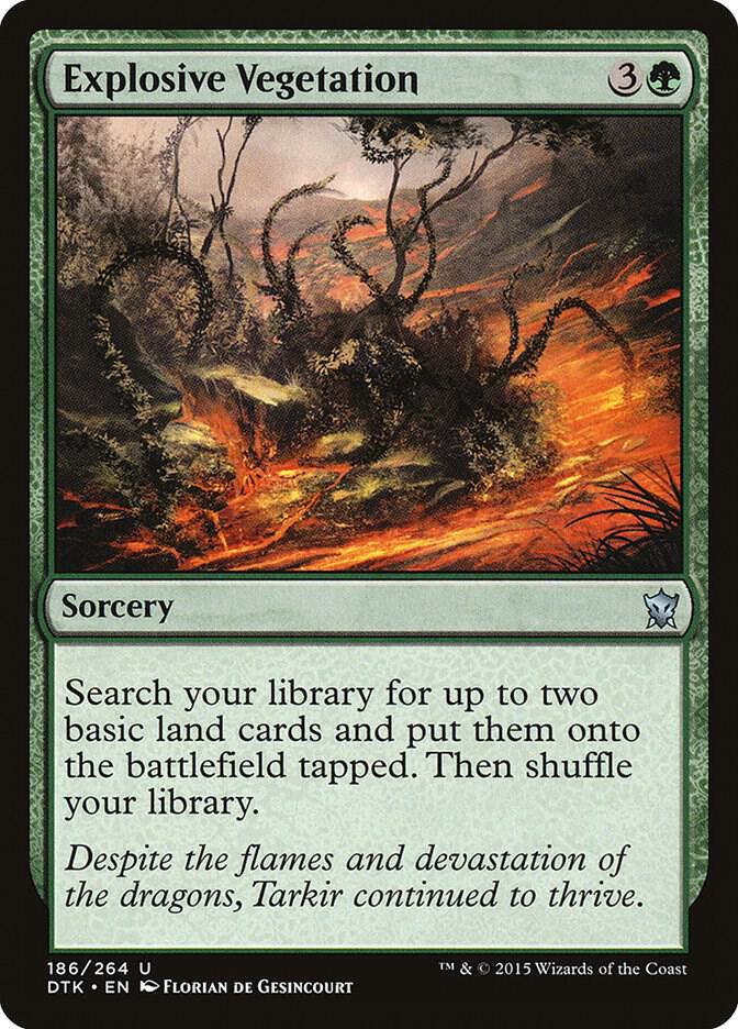 Explosive Vegetation 186 (Dragons of Tarkir)  - Foil | Good Games Adelaide SA