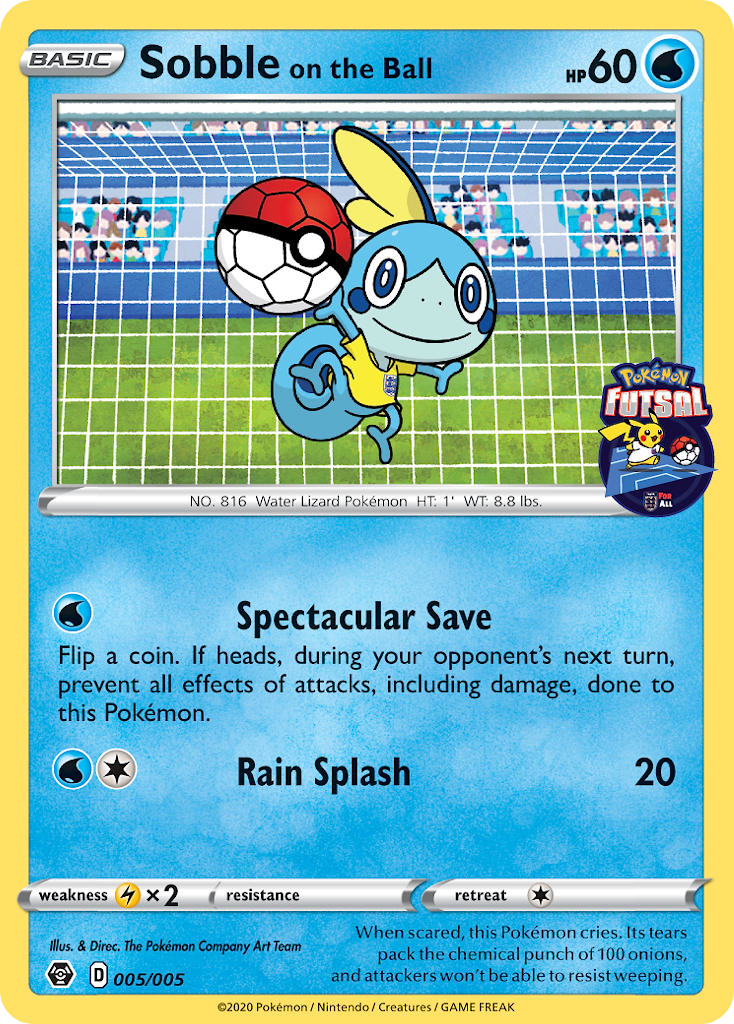 Sobble on the Ball (005/005) [Pokemon Futsal Collection] | Good Games Adelaide SA