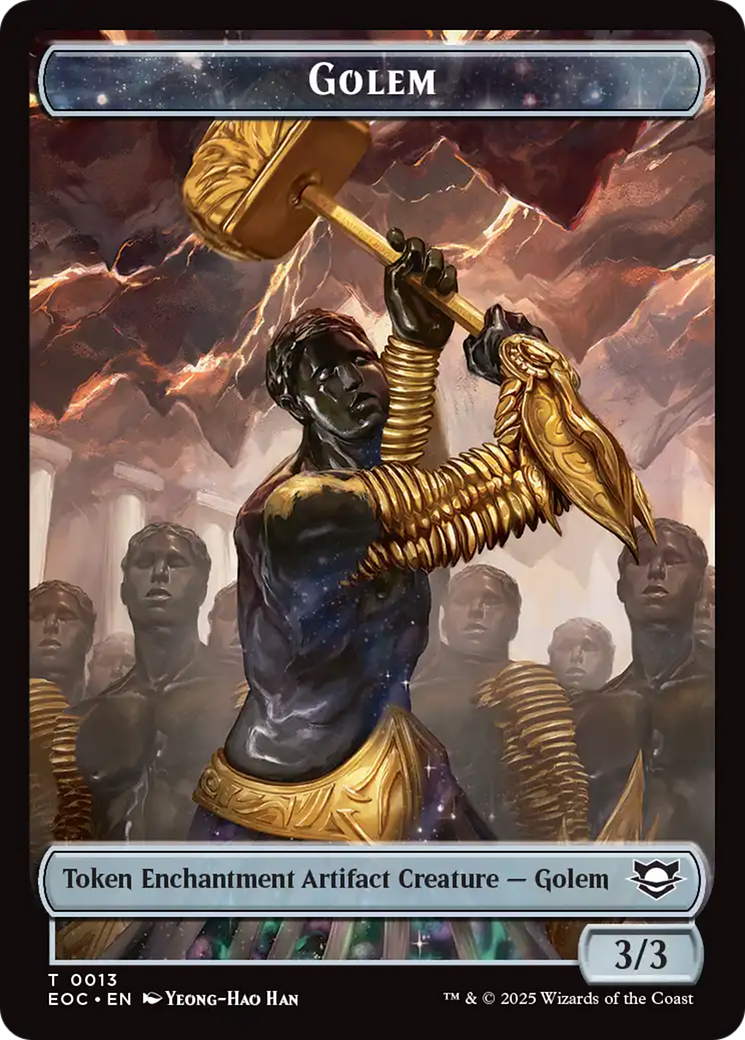 Shapeshifter // Golem (0013) Double-Sided Token [Edge of Eternities Commander Tokens] | Good Games Adelaide SA