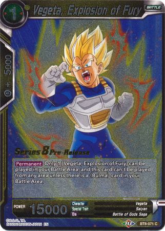Vegeta, Explosion of Fury (Malicious Machinations) [BT8-071_PR] | Good Games Adelaide SA