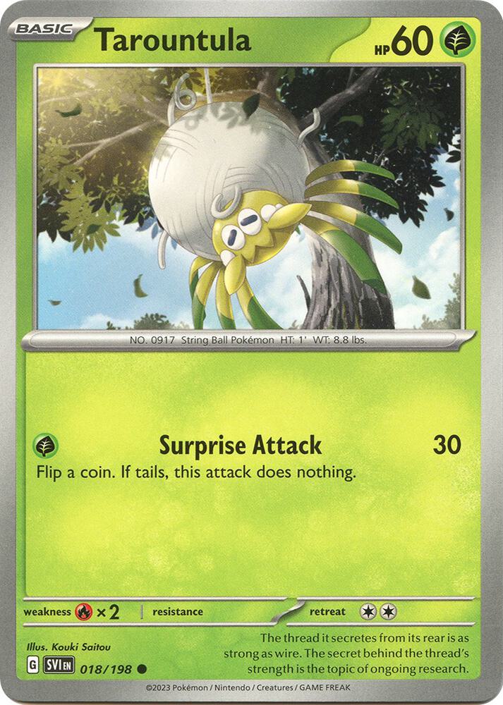 Tarountula 018/198 (SV01: Scarlet & Violet Base Set)  | Good Games Adelaide SA
