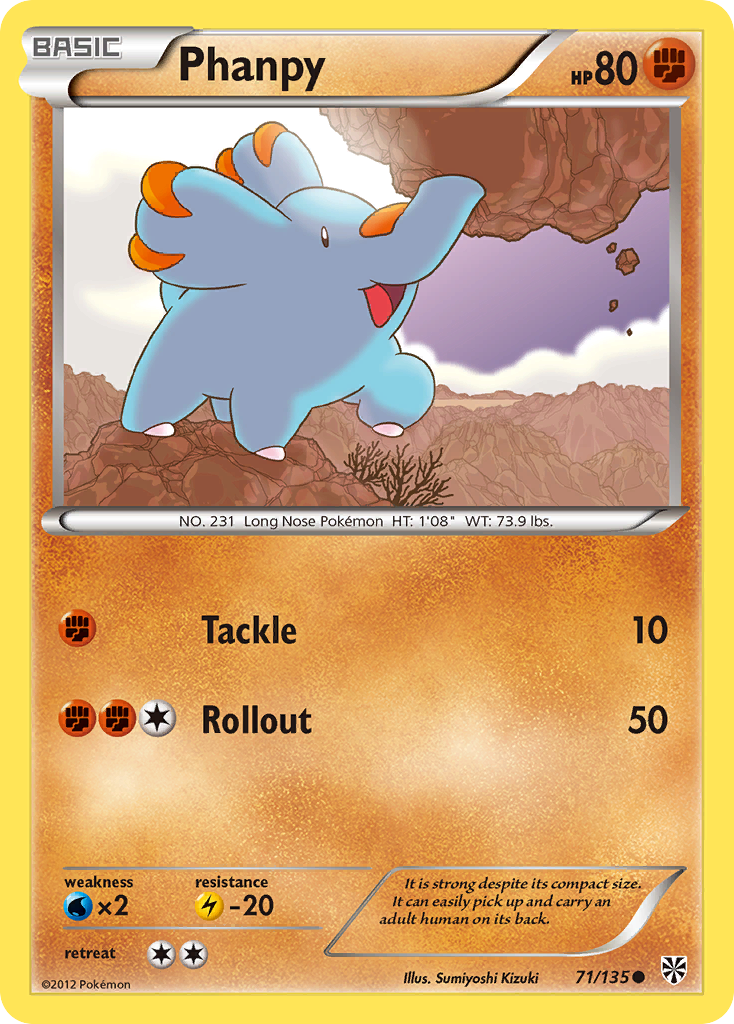 Phanpy (71/135) [Black & White: Plasma Storm] | Good Games Adelaide SA