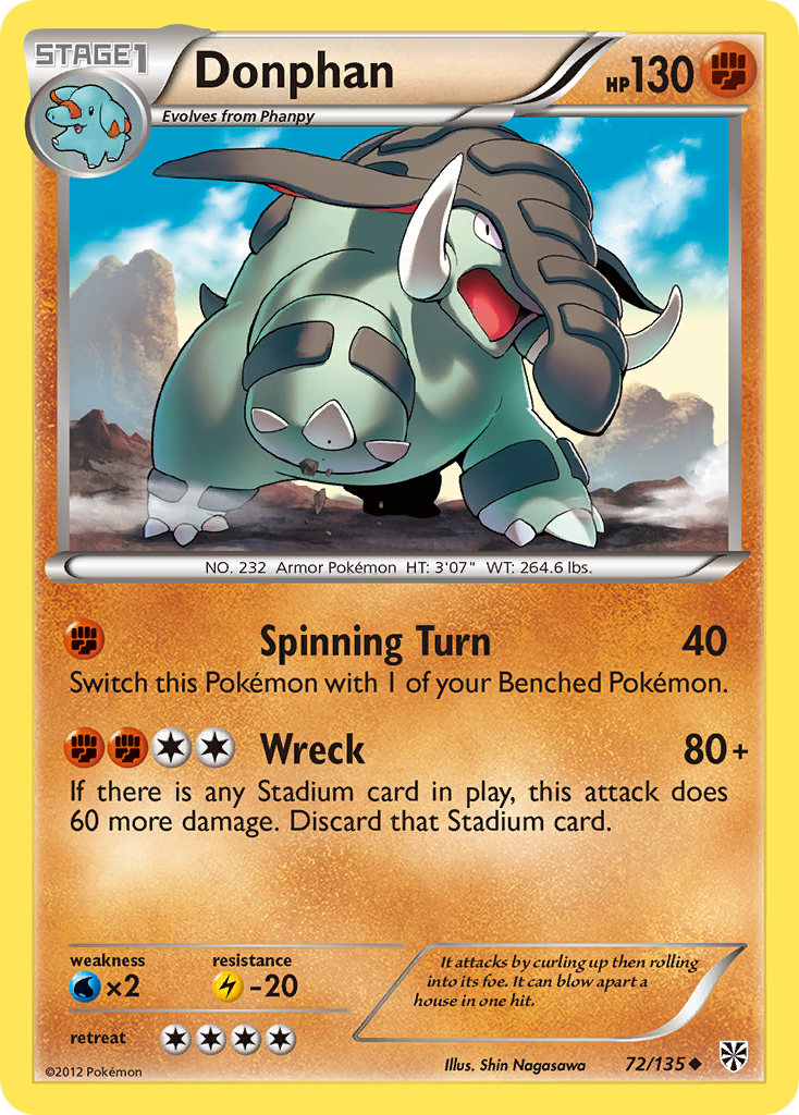 Donphan (72/135) [Black & White: Plasma Storm] | Good Games Adelaide SA
