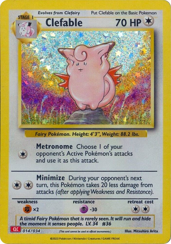 Clefable 014/034 (Trading Card Game Classic)  - Holofoil | Good Games Adelaide SA
