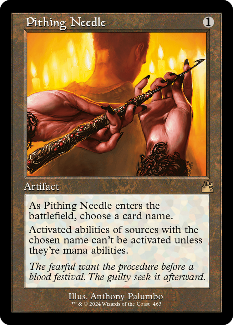 Pithing Needle (Retro Frame) [Ravnica Remastered] | Good Games Adelaide SA
