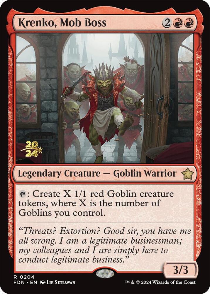 Krenko Mob Boss 204 (Prerelease Cards)  - Foil | Good Games Adelaide SA