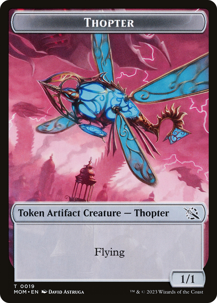 Warrior // Thopter Double-Sided Token [March of the Machine Tokens] | Good Games Adelaide SA