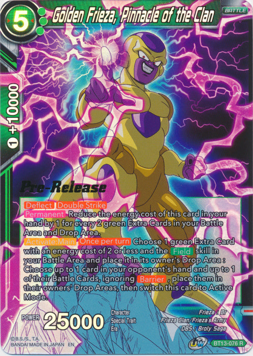 Golden Frieza, Pinnacle of the Clan (BT13-076) [Supreme Rivalry Prerelease Promos] | Good Games Adelaide SA